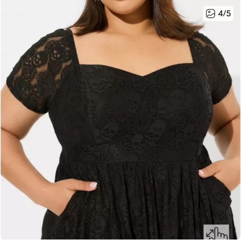 NWT Betsey Johnson X Torrid Cap Sleeve Lace Dress - Picture 12 of 13